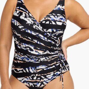 Artesands Provenance Rembrant Ruched One Piece Swimsuit Size 22